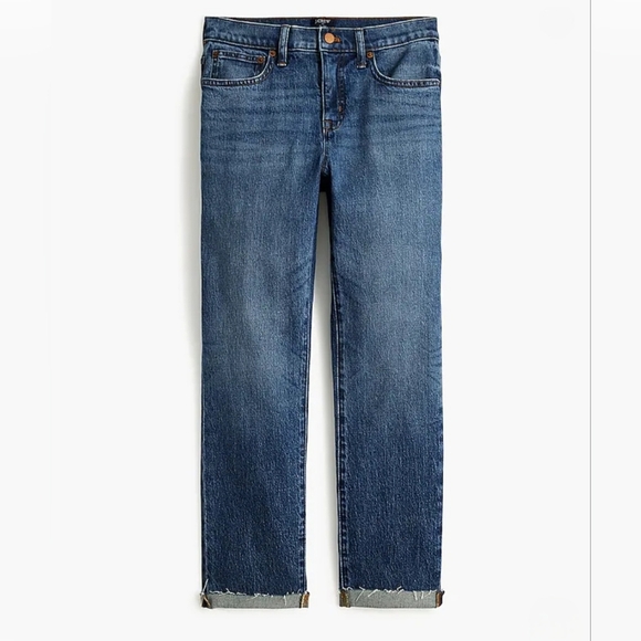 J. Crew Slim Boyfriend Step Hem Jeans - Sz 27 - Picture 1 of 11